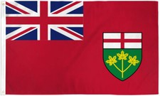 Ontario Flag 3x5 ft Canadian Province State Canada Provincial Banner Shield Jack picture
