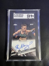 Rose Namajunas Signed 2017 Topps Chrome Auto Thug Rose SGC 9 10 Auto UFC Card picture
