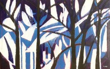 Alan Lofsness - Contemporary Art - Abstract Landscape  36 x 24 in.  Oil Painting picture