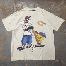 VTG 1993 Looney Tunes All Stars Jerry Leigh Double Sided T shirt Men Size XL picture