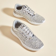 LUCKY STEP Women's Glitter Shoes Sparkly Lightweight Metallic Sequins TennisShoe picture