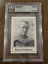 Benny Friedman 1977 Touchdown Club #3 Autographed Signed On Card Auto Beckett picture