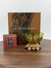 NEW with Tags Jay Strongwater Glass Dish Floral Enamal Base Swarovski Crystals picture