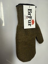 Brfur Frontier Wool Mitten Liners USA Made 70/30 Wool Cold Weather S-XL picture