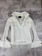 SS 2001 Women's Vivienne Westwood Anglomania Lace-up Linen Blouse rare archive  picture