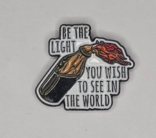 Be the Light You Wish to See Molotov Needle Minder | Anarchist Cross Stitch picture