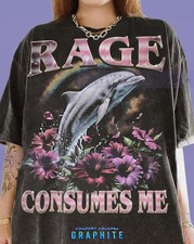 Rage Consumes Me Dolphin Ironic Meme Comfort Tee picture