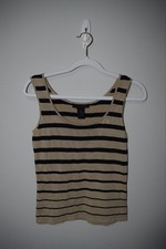 The Limited 90s Vintage Boho Silk Blend Striped Tank Top Office Siren Academia picture