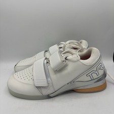TYR TYRFORCE Elite Carbon Shoes Mens Size 8 White Wood Heel Worn Once picture