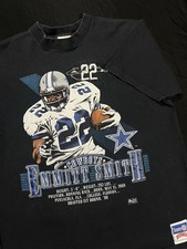 VTG 90s Rare Design Emmitt Smith Dallas Cowboys Remake T shirt HN2741 picture