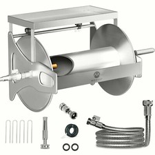Morvat 150FT Stainless Steel Garden Hose Reel with Accessories picture