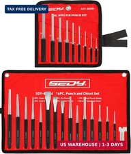25-Piece Punch and Chisel Set with Roll Pin Punches, Includes Taper, Pin, Center picture