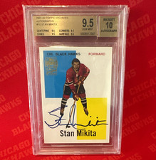 Topps 2001-02 O-Pee-Chee Archives Stan Mikita #14 Hard Signed Auto BAS picture