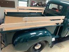 1941-46 Bed Side Rails (fits  in  Bed Stake Pockets) Red Oak picture