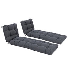Aoodor 2Pcs Patio Chaise Lounge Chair Cushions 76