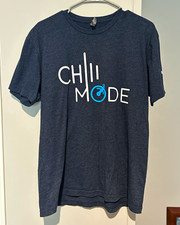 Next Level Men's Blue Graphic Print Crew Neck Short Sleeve T-Shirt Size L picture