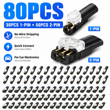 80 PCS Plug-In Quick Wire Connectors, Reusable Clamp Terminal Blocks for Cables picture