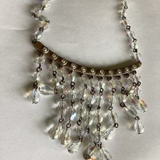 Givenchy Vintage Waterfall Cascading Crystals  Necklace Stunning Coachella picture