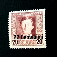 AUSTRIA Stamp - 1918 KUK WWI Karl I Occupation 1st Issue Overprint Sn N9a MNH r5 picture