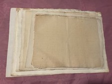 235 Very Large Blank Sheets Of 16th Thru 18th Century Vintage Antique Paper picture