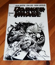 Darker Image #1 Variant B&W Platinum Silver Foil Image Comics Sam Kieth Jim Lee picture