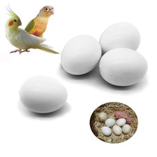 4 Pcs Realistic Plastic Hatching Eggs for Bird Breeding Stop Egg Laying picture