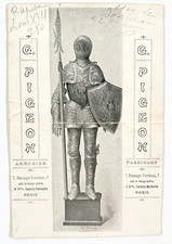 RARE c. 1900 G. Pigeon Coats Suits of Armor Armurier Catalog Paris France picture