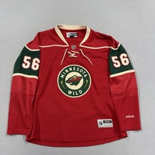 Minnesota Wild Jersey Womens Large Red Green NHL Hockey Erik Haula 56 Reebok picture