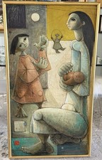 Helen Burnouf Proteau (1913–2013) Mid-Century Figurative Expressionist Painting picture