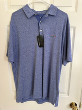 Greg Norman Golf Polo Shirt - Performance Fabric - Blue - Large NEW TAGS picture