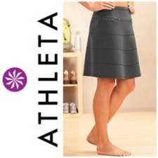 Athleta Strata Ponte Skirt Grey Gray Zippered Pockets Outdoor Sporty Size XXS picture