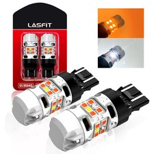 LED Turn Signal Parking/DRL Lights 7443 Switchback Amber White Anti Hyper Flash picture