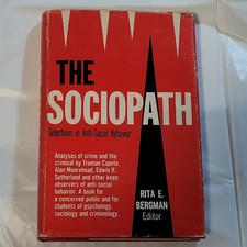 THE SOCIOPATH TRUE CRIME PSYCHOLOGY TRUMAN CAPOTE EDWIN SUTHERLAND 1ST ED 1968 picture
