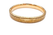 Vintage Gold Filled Bangle Bracelet 7.25