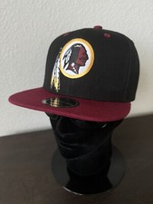 Retro Classic Throwback Washington Redskins Logo Black & Maroon Snapback Hat NEW picture