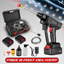 Portable Cordless Electric High Pressure Water Spray Gun Car Washer Cleaner Tool picture