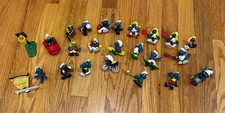 Vintage 1980's Schleich Peyo Smurfs PVC Figures Lot of 24 Sports Theme picture