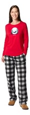 Columbia Women's Bear Pajama Set Pants and Shirt $48 picture