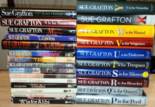 Sue Grafton Kinsey Millhone Complete Set A-Y 25 Hardcover Books Lot Signed picture