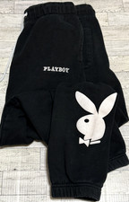 Playboy by PacSun Sweatpants Black Joggers Streetwear Lounge Fleece Pants MEDIUM picture