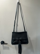 Authentic Gucci Bamboo Daily Medium Black Leather Tassel Shoulder/Crossbody Bag picture