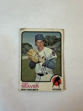 Tom Seaver Signed 1973 Topps Baseball  Card picture