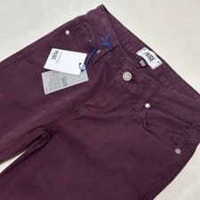 Paige Verdugo Ankle Jeans Vamp Red Burgundy Skinny Stretch Pants WJ583 Size 26 picture