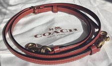 Coach Replacement Strap Brown w/ Gold Hardware narrow 7/16 -adjustable 38 to 45