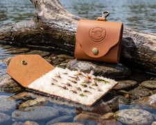 Handcrafted Compact Leather Fly Wallet with Brass Clip – 3 1/8
