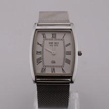 Vintage Seiko Slim Barrel-Tank Japan Movement Men's Wrist Watch -(FREE SHIPPING) picture