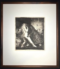 George Bellows-The Old Rascal-1910s Pencil Signed Lithograph-Framed picture