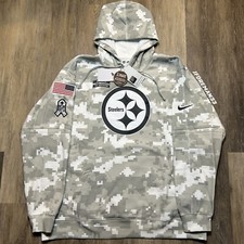 Authentic Nike Pittsburgh Steelers 2024 Salute to Service Hoodie Camo Pullover picture