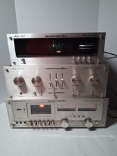 Vintage Marantz Stack Lot 1090 AMP, 104 Tuner & 5010 Cassette Deck Lights On-... picture