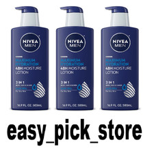 NIVEA MEN Maximum Hydration 3-in-1 Body Lotion, , 16 fl oz ( Pack Of 3 ) picture